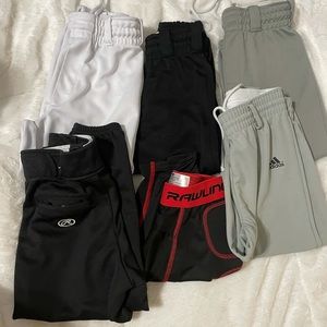 Lot of Rawlings Baseball Pans for boys Size XS S M